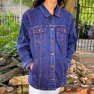 Denim Jacket Extra Large Hand Dyed Pink Coat